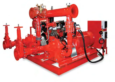 Etna NFPA 20 Elektrik / Dizel Tahrikli Yangın Hidroforu